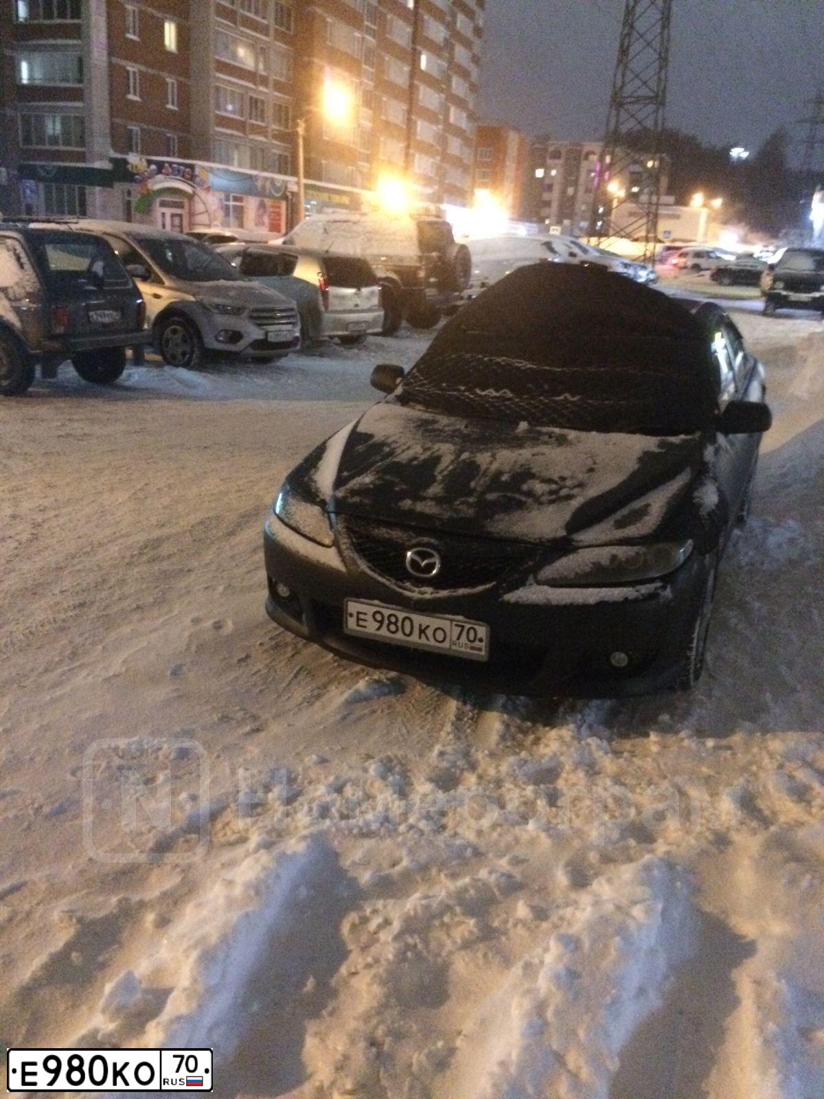Фото автомобиля MAZDA 6, 2003 — госномер В937ОХ124. Цвет: ЧЕРНЫЙ