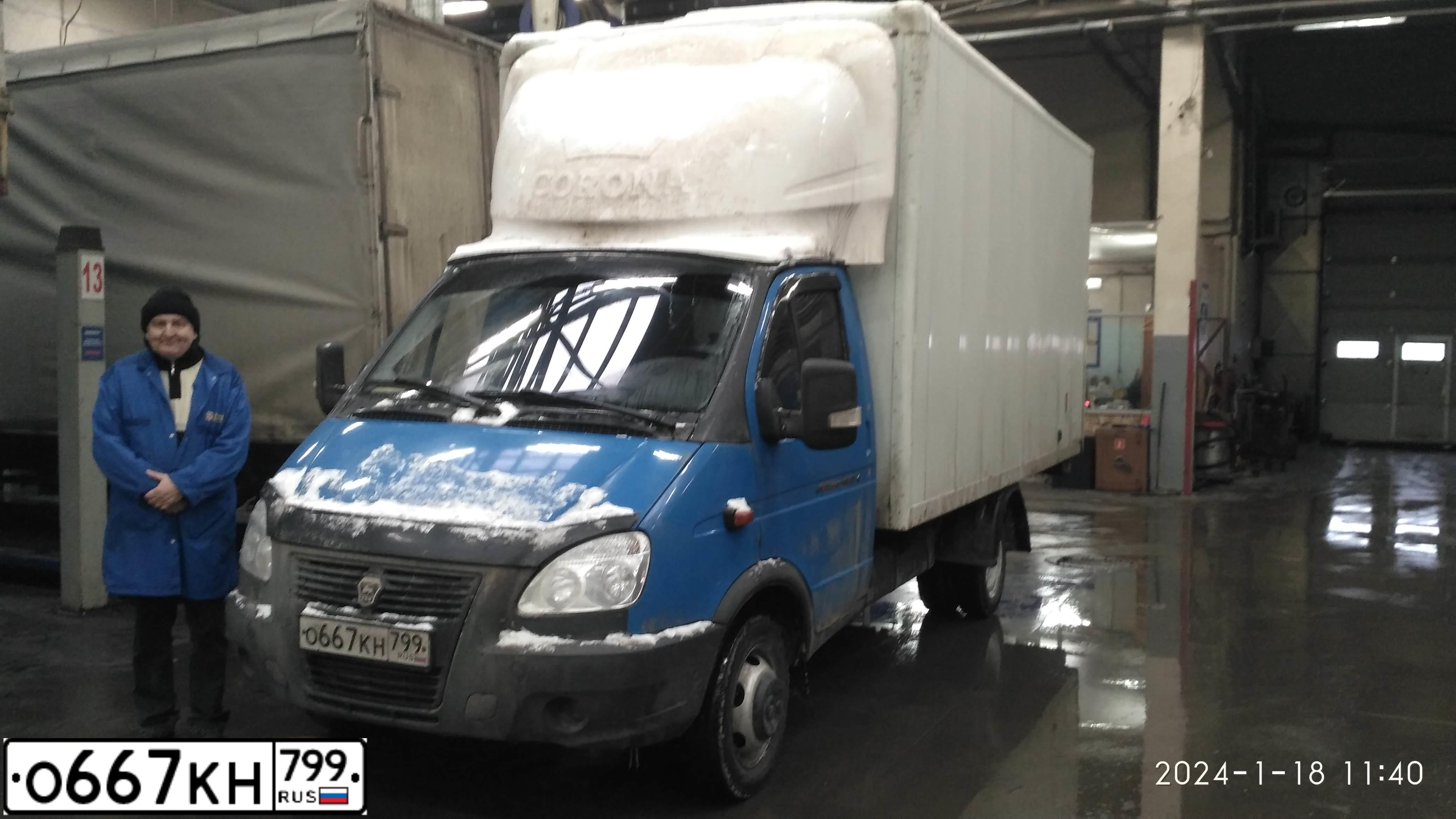 Фото автомобиля GAZ 3302 EL, 2012 — госномер О667КН799. Цвет: СИНИЙ