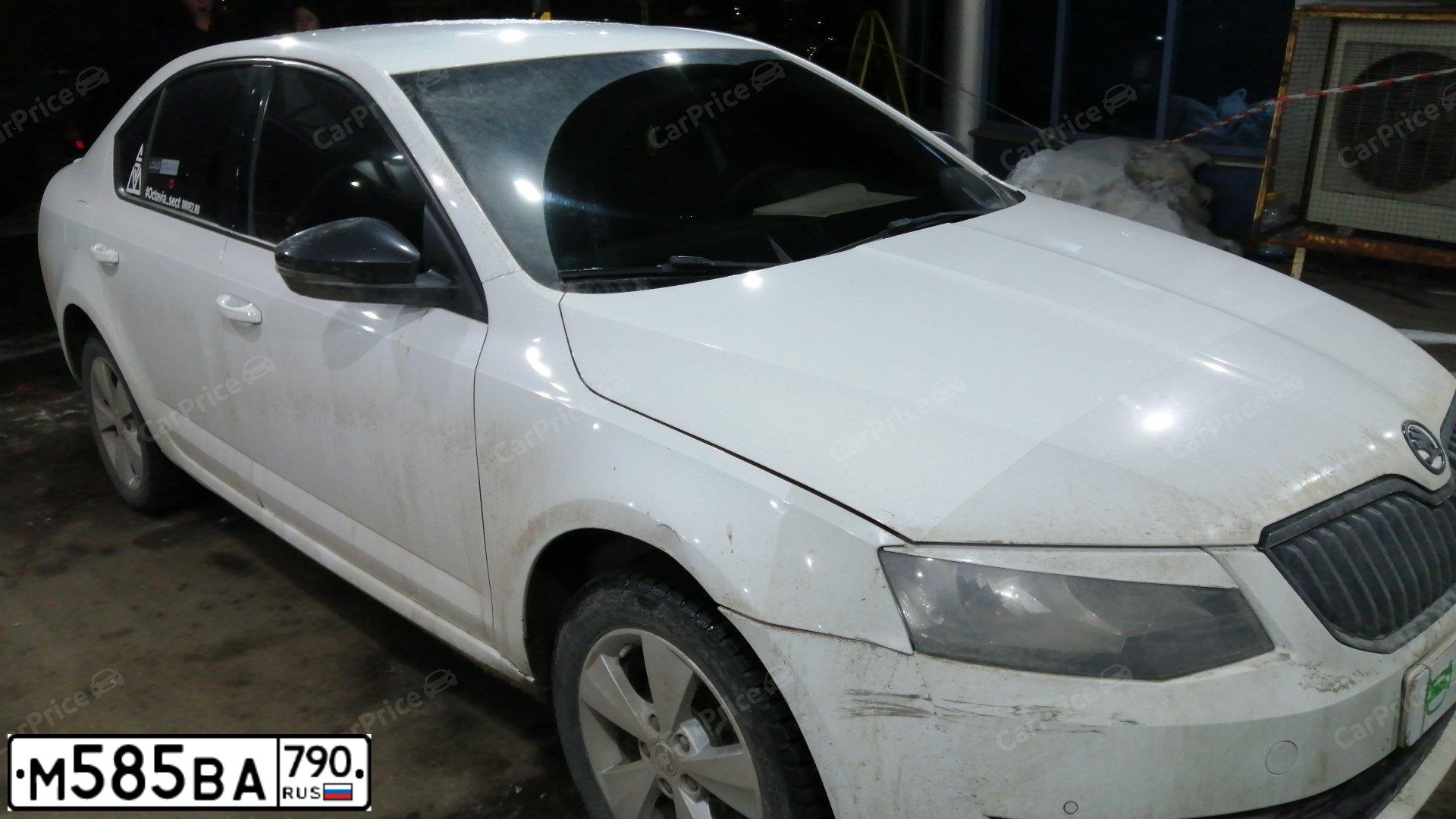 Фото автомобиля SKODA OCTAVIA, 2016 — госномер В645СТ777. Цвет: Белый