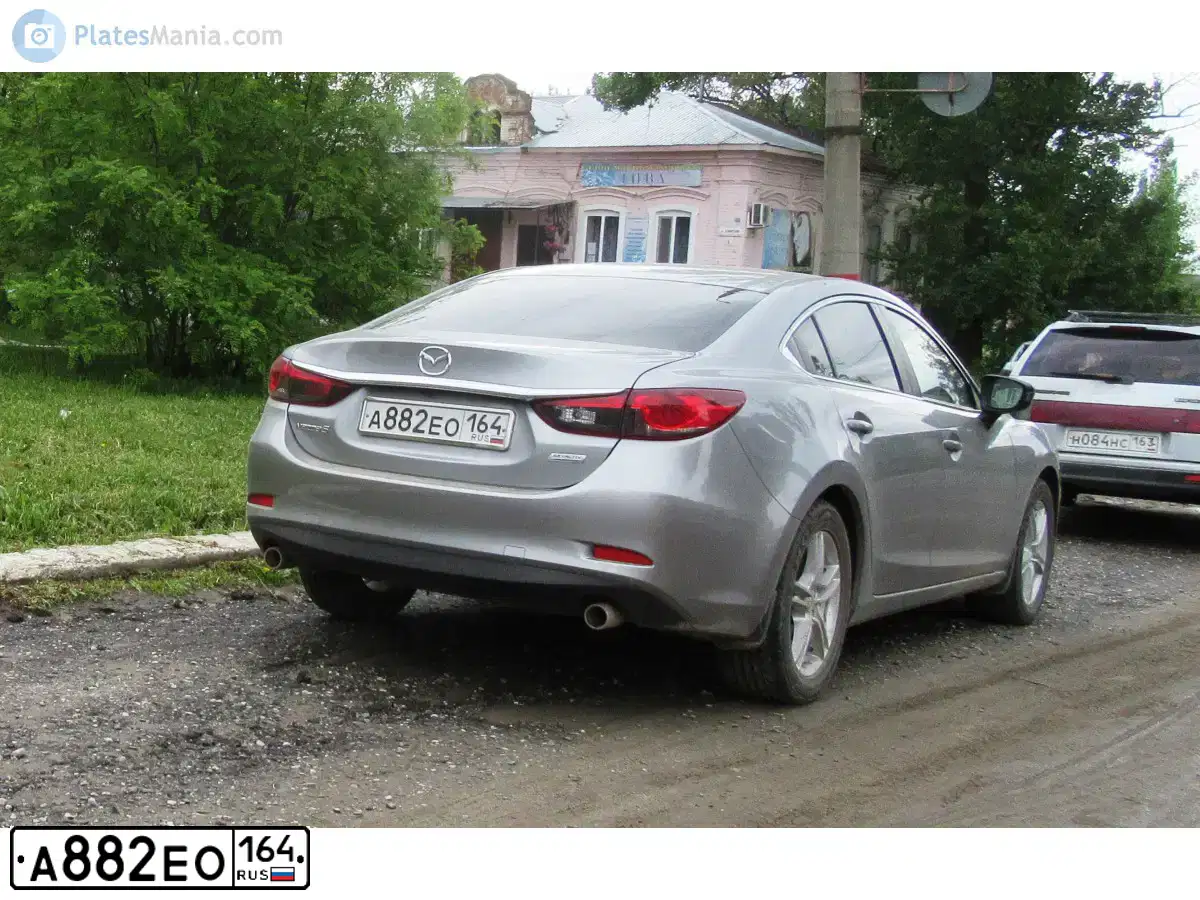 Фото автомобиля MAZDA 6, 2014 — госномер А882ЕО164. Цвет: СЕРЕБРИСТЫЙ