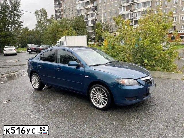 Фото автомобиля MAZDA 3, 2006 — госномер Т235ОН196. Цвет: сине-зеленый