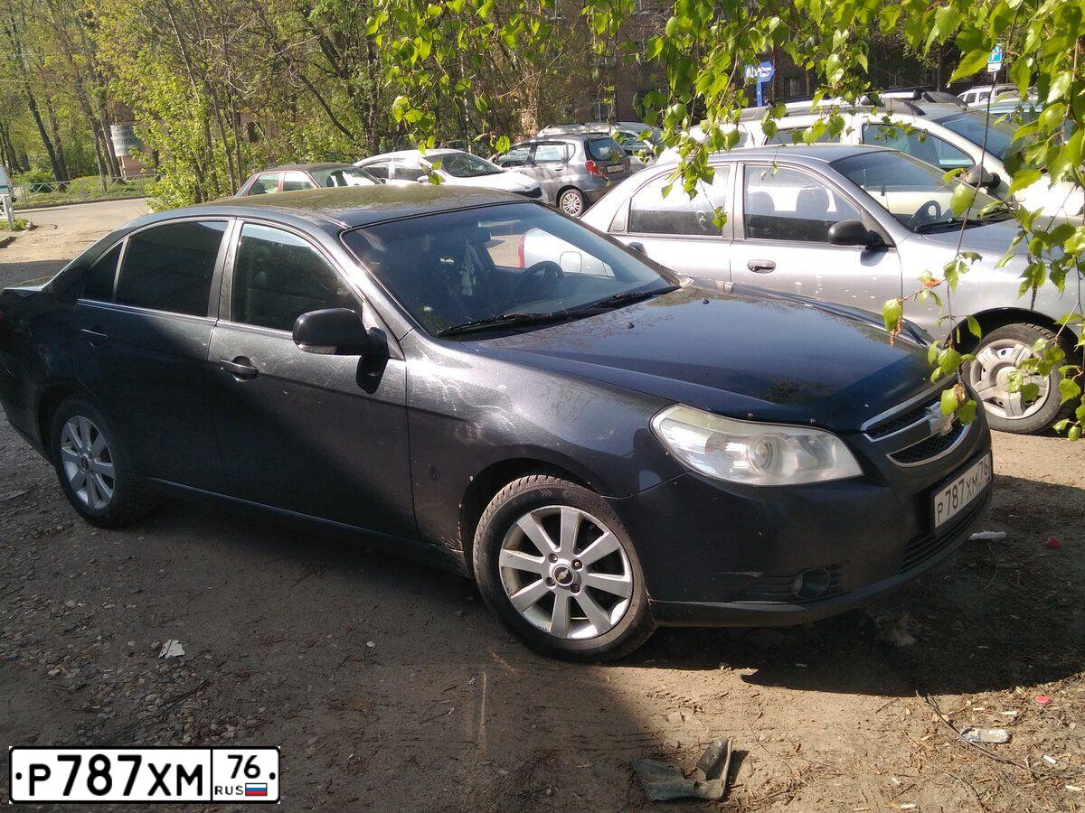 Фото автомобиля CHEVROLET EPICA, 2010 — госномер Р787ХМ76. Цвет: ЧЕРНЫЙ