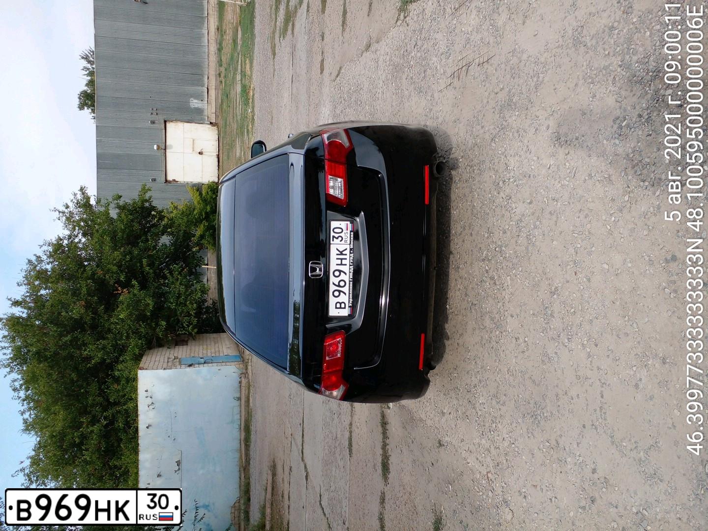 Фото автомобиля HONDA ACCORD, 2008 — госномер В969НК30. Цвет: ЧЕРНЫЙ