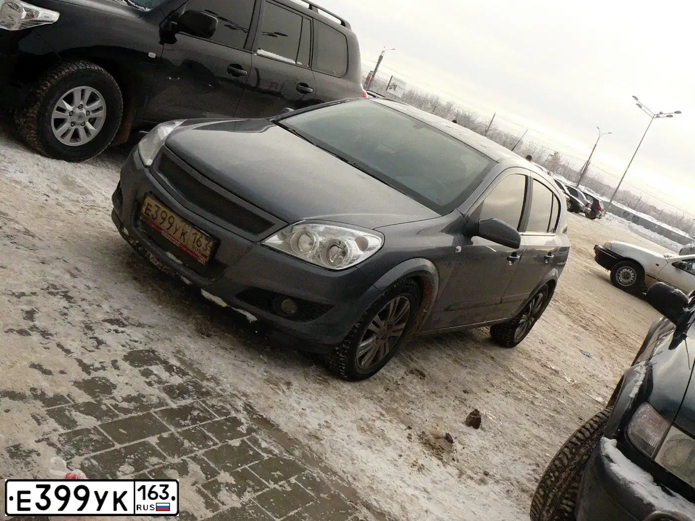Фото автомобиля OPEL ASTRA, 2007 — госномер А254КМ763. Цвет: Серый