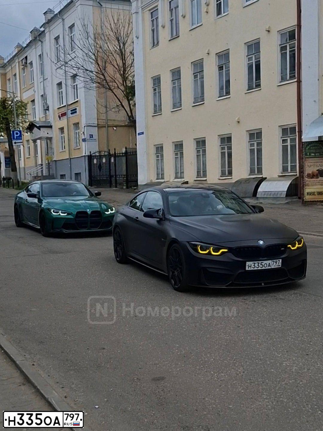 Фото автомобиля BMW M4, 2020 — госномер Н335ОА797. Цвет: синий