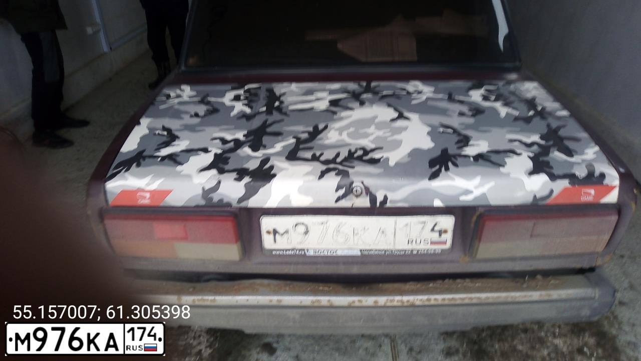 Фото автомобиля LADA 2107, 2008 — госномер М976КА174. Цвет: ТЕМНО-ВИШНЕВЫЙ