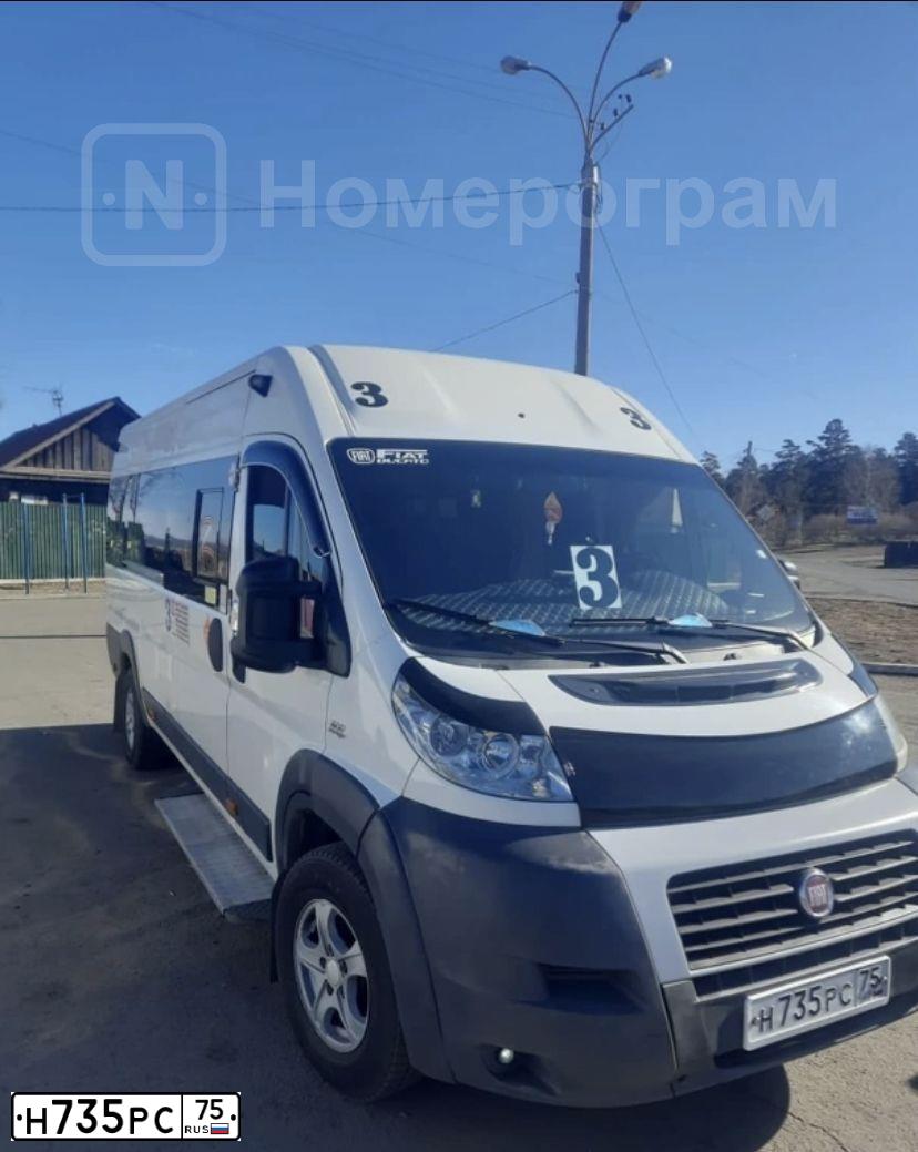 Фото автомобиля FIAT DUCATO, 2014 — госномер Н735РС75. Цвет: Белый