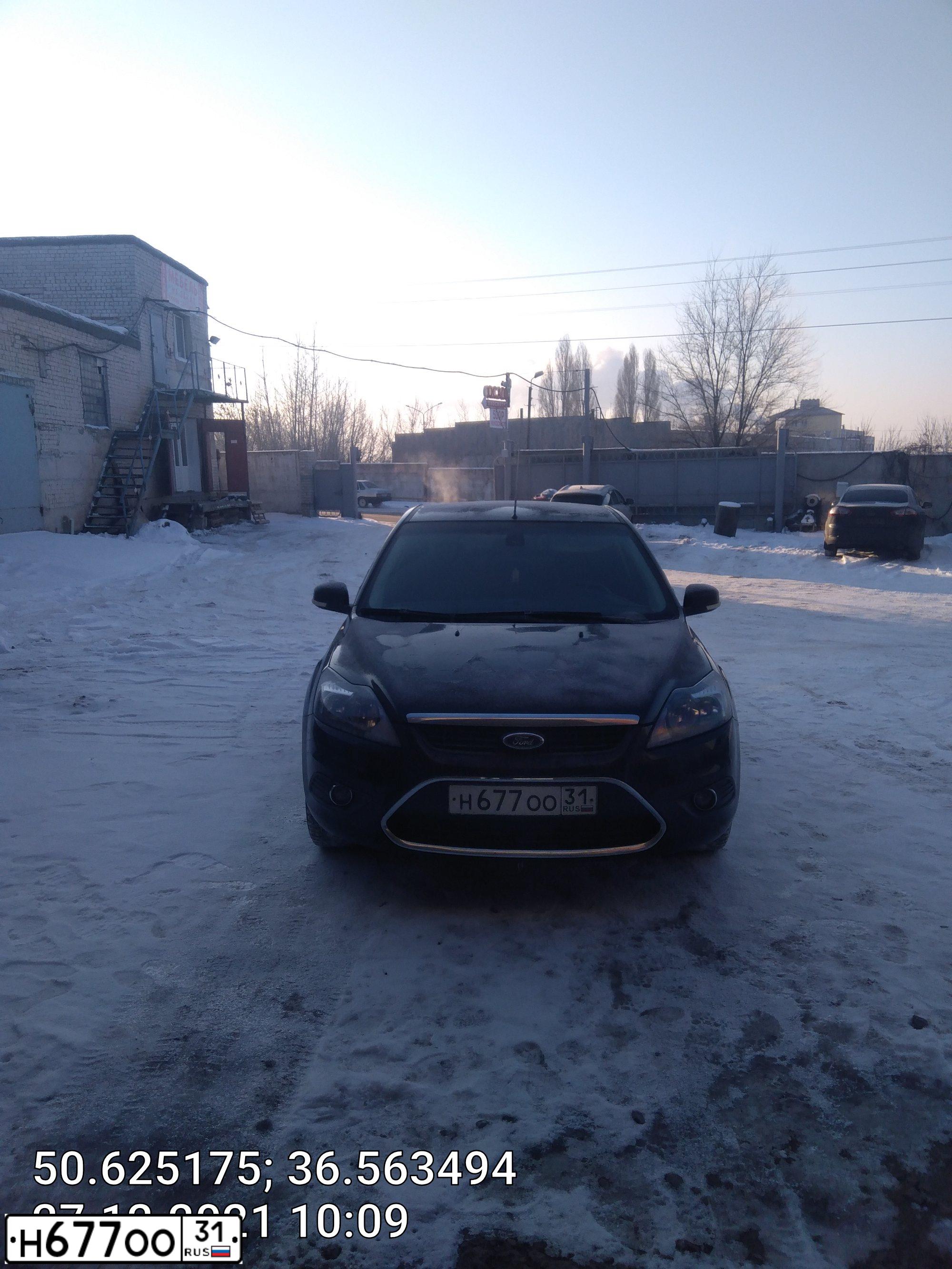 Фото автомобиля FORD D FOCUS, 2008 — госномер У198ВС31. Цвет: ЧЕРНЫЙ