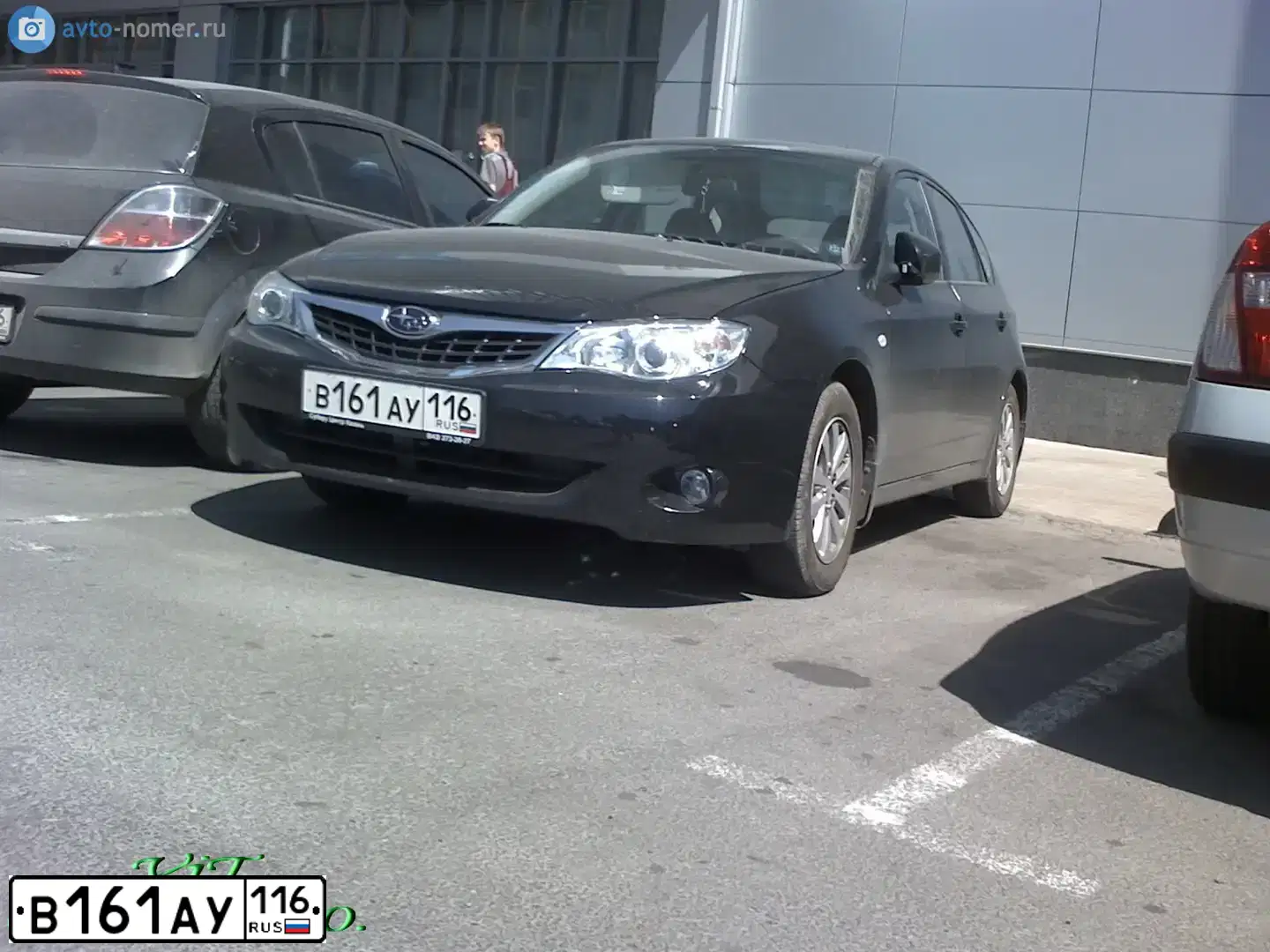 Фото автомобиля SUBARU IMPREZA, 2014 — госномер В161АУ116. Цвет: ТЕМНО-СЕРЫЙ