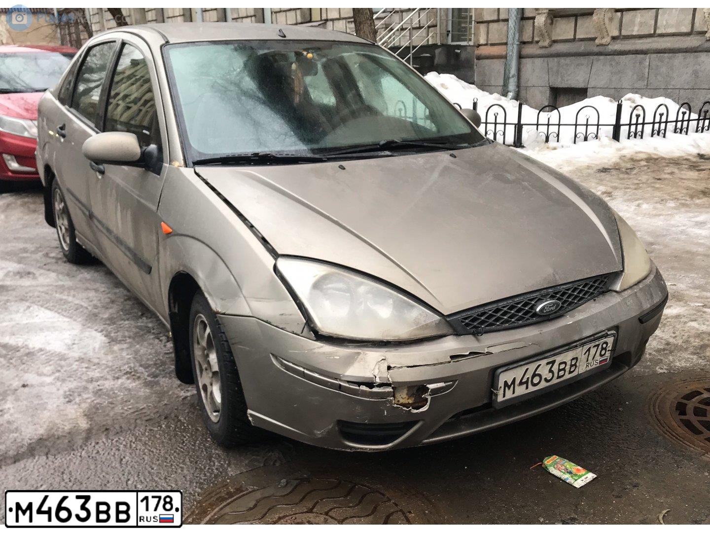 Фото автомобиля FORD FOCUS, 2004 — госномер М463ВВ178. Цвет: СЕРО-ЗОЛОТИСТЫЙ