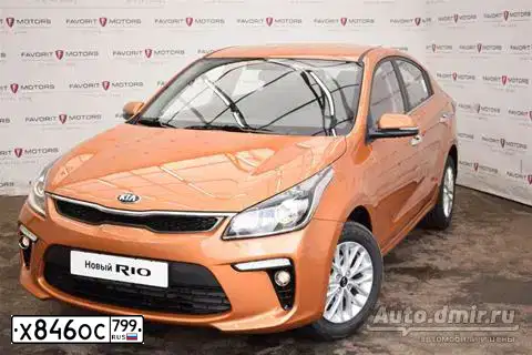 Фото автомобиля KIA RIO, 2019 — госномер Х846ОС799. Цвет: ОРАНЖЕВЫЙ
