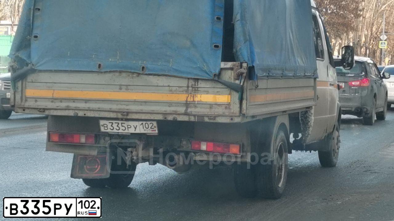 Фото автомобиля GAZ 3302 EL, 2012 — госномер В335РУ102. Цвет: БЕЛЫЙ
