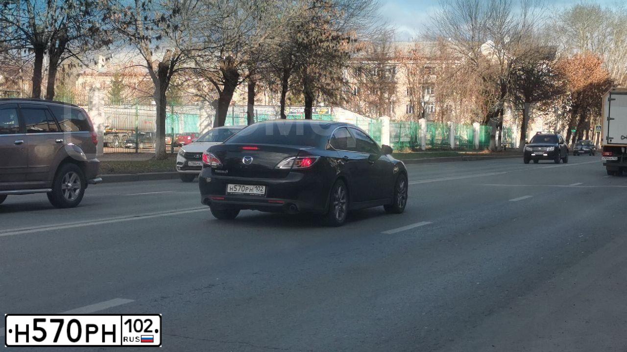 Фото автомобиля MAZDA 6, 2011 — госномер Н570РН102. Цвет: ЧЕРНЫЙ