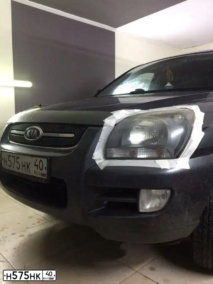 Фото автомобиля KIA SPORTAGE, 2008 — госномер В091ОС164. Цвет: СЕРЫЙ