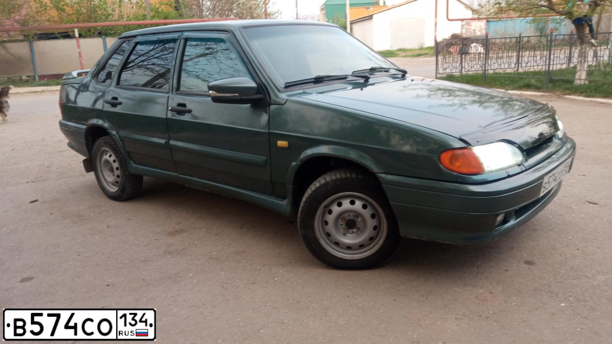Фото автомобиля LADA 2115 SAMARA, 2010 — госномер В574СО134. Цвет: СЕРО-СИНЕ-ЗЕЛЕНЫЙ