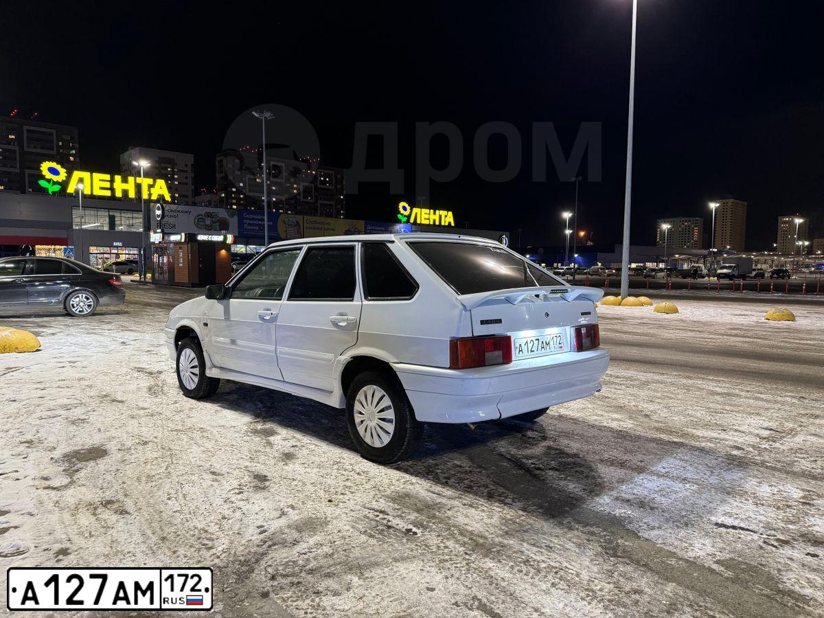 Фото автомобиля LADA 2114 SAMARA, 2011 — госномер А127АМ172. Цвет: Белый
