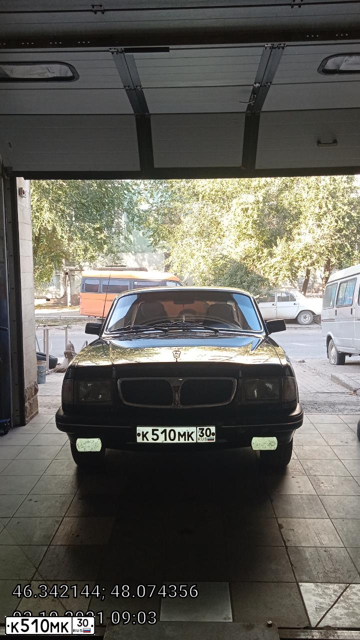 Фото автомобиля GAZ 3110 WOLGA, 1997 — госномер К510МК30. Цвет: ЧЕРНЫЙ