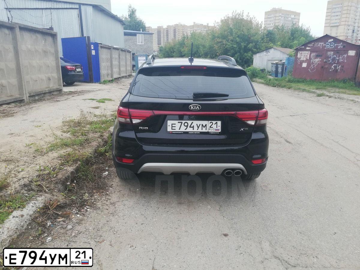 Фото автомобиля KIA RIO, 2018 — госномер М524РМ73. Цвет: ЧЕРНЫЙ