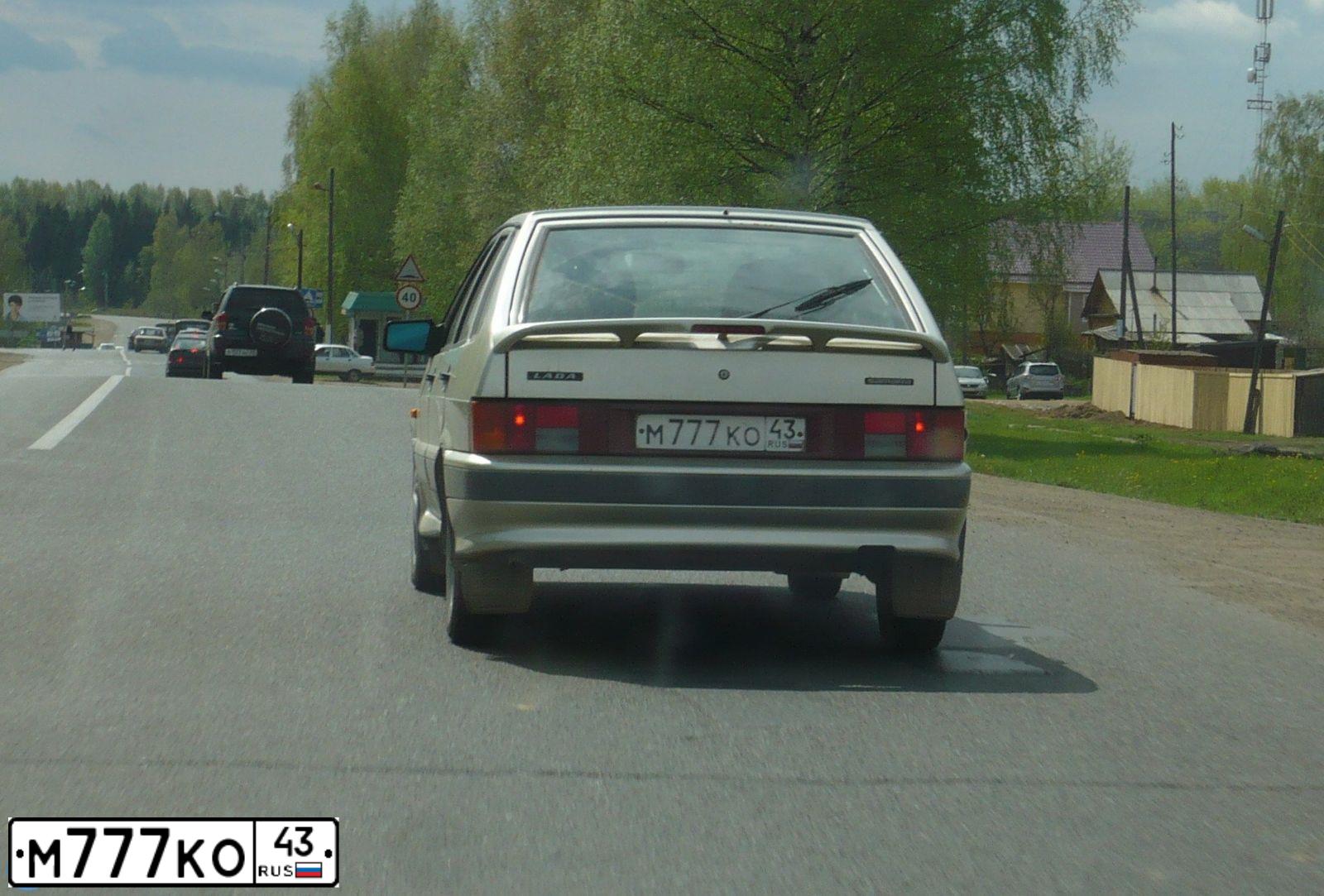 Фото автомобиля VAZ 2172 PRIORA, 2013 — госномер М777КО43. Цвет: средний серо-зеленый металлик
