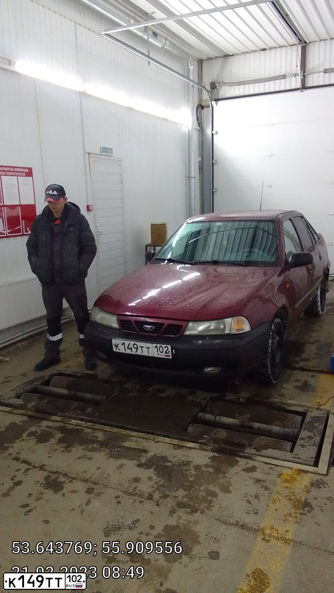 Фото автомобиля DAEWOO NEXIA, 2008 — госномер К149ТТ102. Цвет: БОРДОВЫЙ