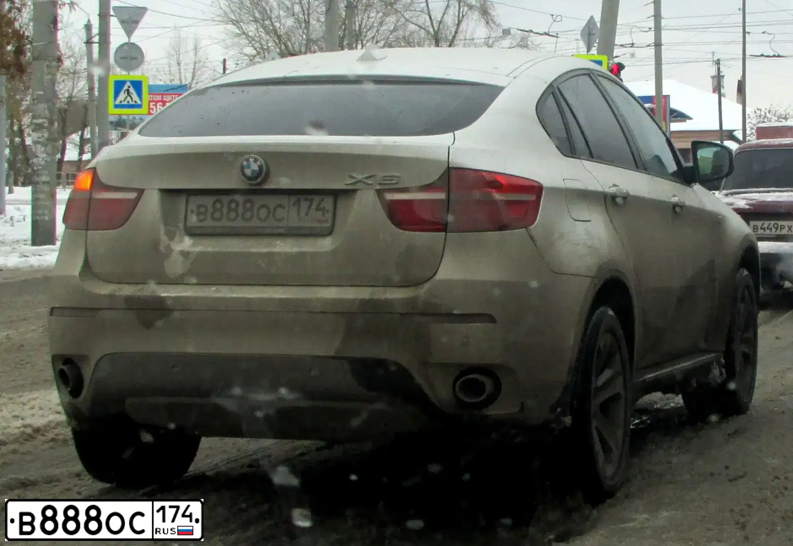 Фото автомобиля BMW X6 XDRIVE30D GТ21, 2021 — госномер В888ОС174. Цвет: СЕРЫЙ