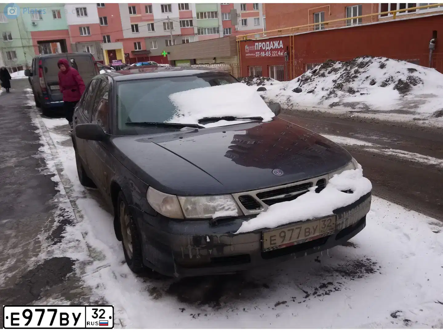 Фото автомобиля SAAB 9-5, 1998 — госномер В845НУ60. Цвет: СИНИЙ