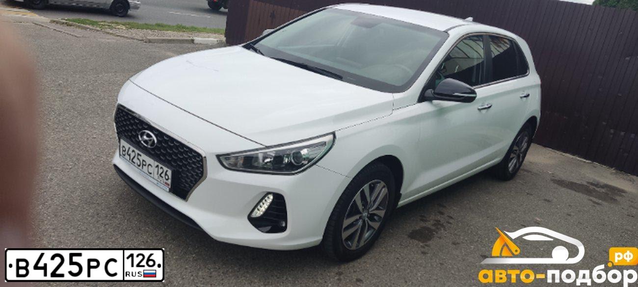 Фото автомобиля HYUNDAI I30, 2017 — госномер А089КХ761. Цвет: Белый