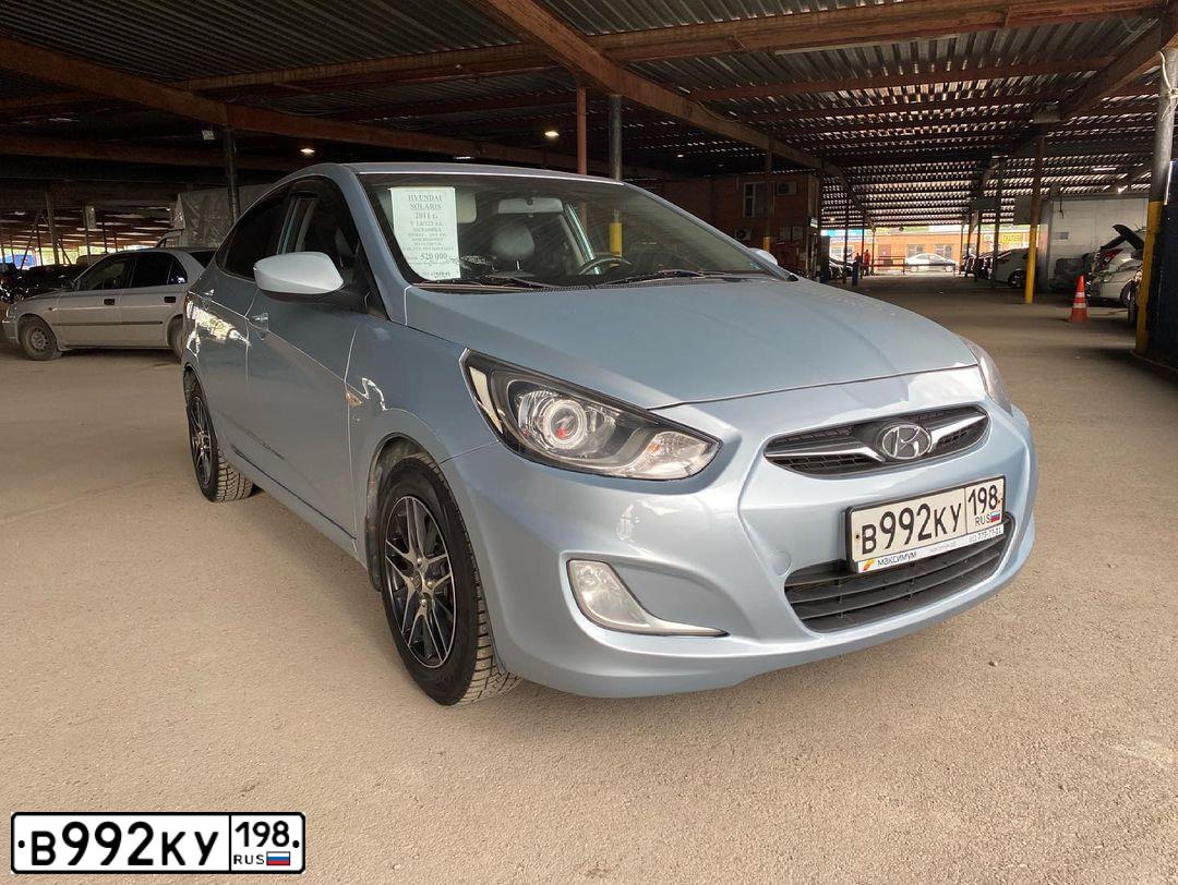 Фото автомобиля HYUNDAI SOLARIS, 2011 — госномер А644КТ761. Цвет: СЕРО-ГОЛУБОЙ