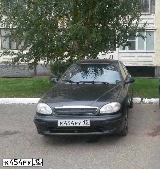 Фото автомобиля ZAZ Z LANOS, 2007 — госномер К454РУ13. Цвет: ЧЕРНЫЙ