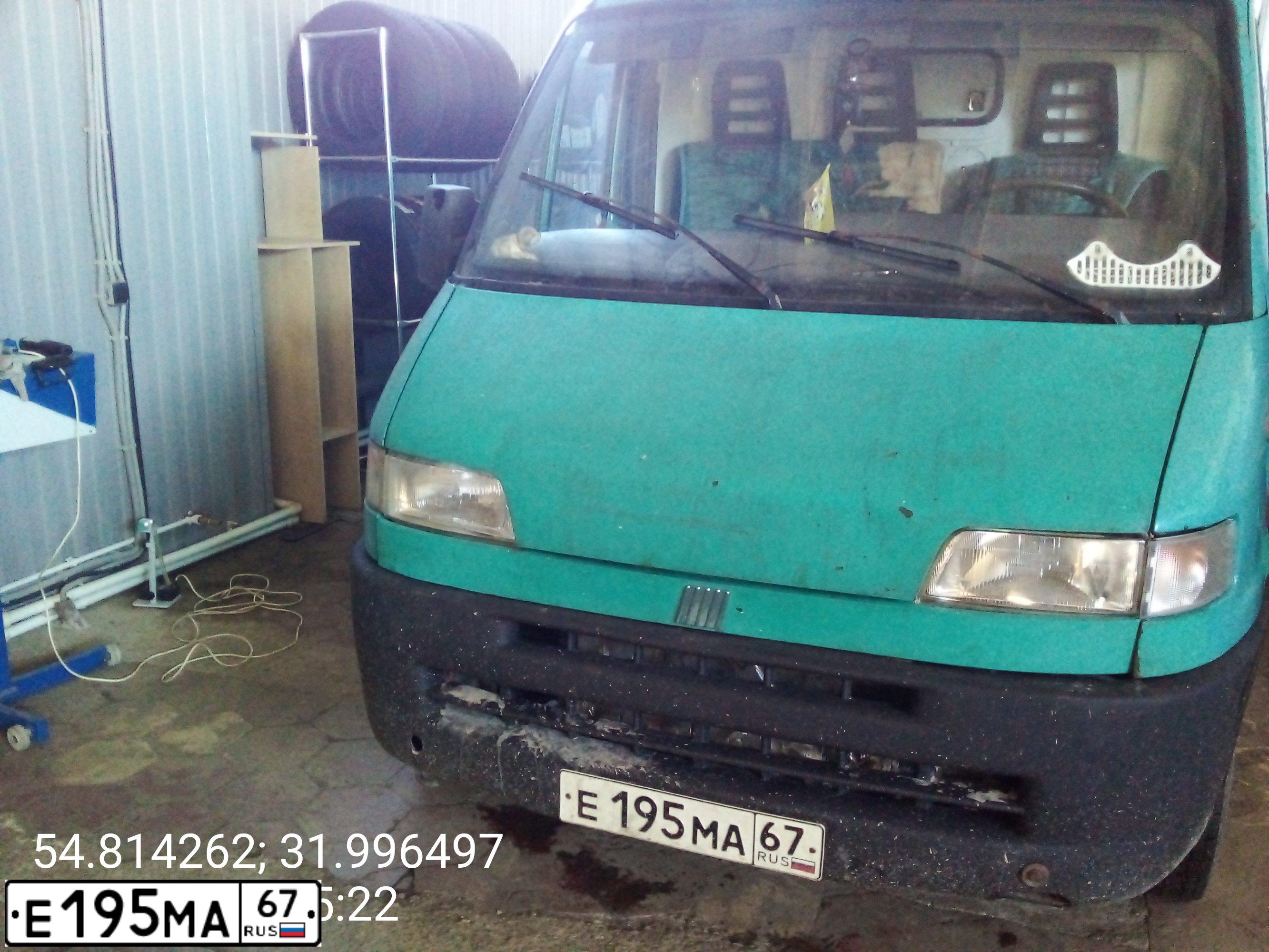 Фото автомобиля FIAT DUCATO, 1994 — госномер Т638ТУ99. Цвет: ЗЕЛЕНЫЙ