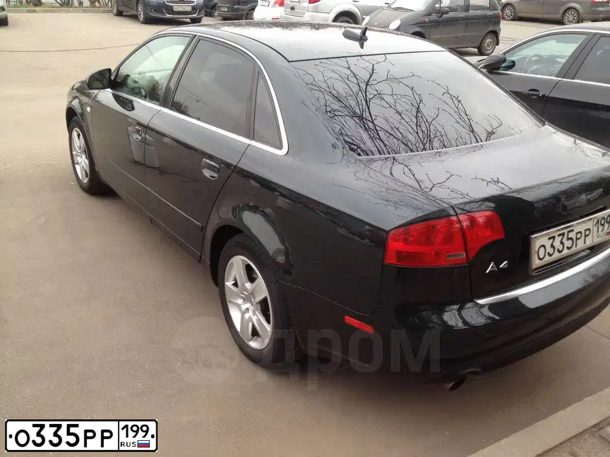 Фото автомобиля AUDI A4, 2005 — госномер А330ВО750. Цвет: ЗЕЛЕНЫЙ ТЕМНЫЙ