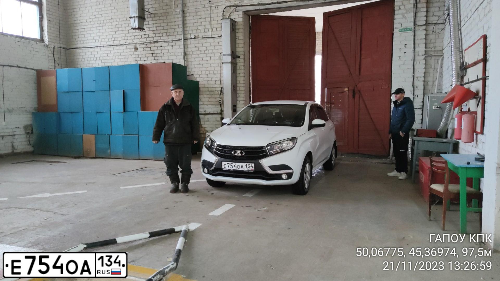 Фото автомобиля LADA XRAY, 2018 — госномер Е754ОА134. Цвет: БЕЛЫЙ