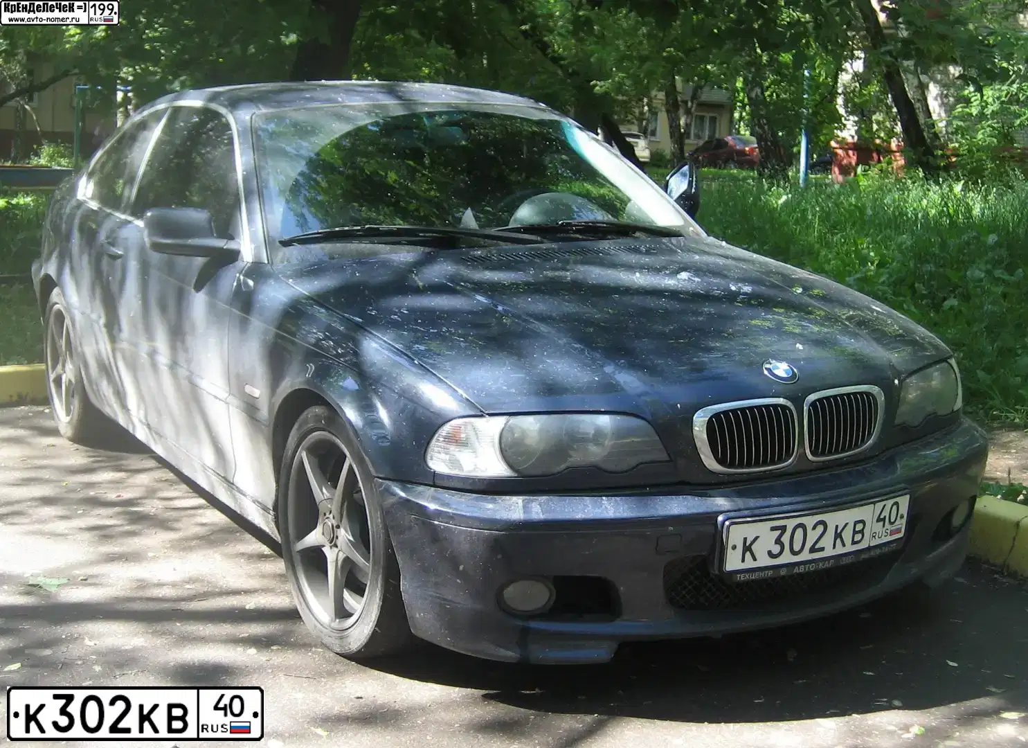 Фото автомобиля BMW SERIE 3, 2000 — госномер К302КВ40. Цвет: СИНИЙ