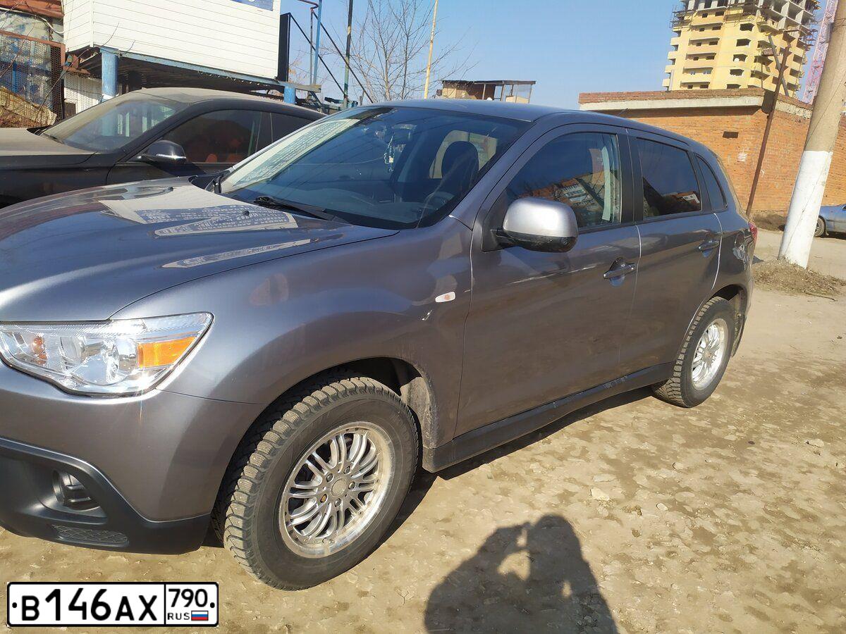 Фото автомобиля MITSUBISHI ASX, 2012 — госномер В146АХ790. Цвет: Серый