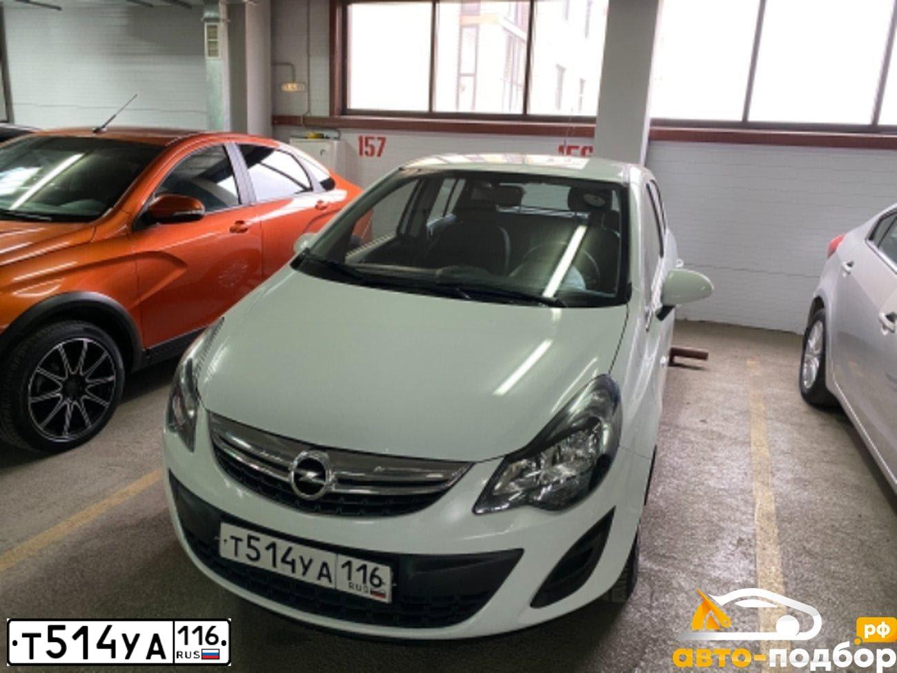 Фото автомобиля OPEL CORSA, 2014 — госномер Т514УА116. Цвет: Белый