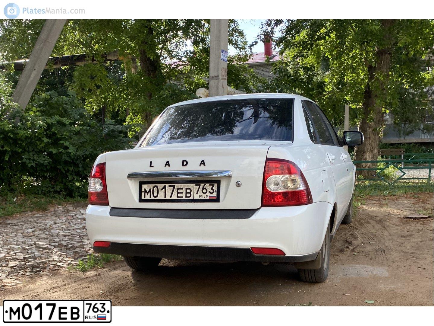 Фото автомобиля LADA 2170 PRIORA, 2010 — госномер М017ЕВ763. Цвет: Белый