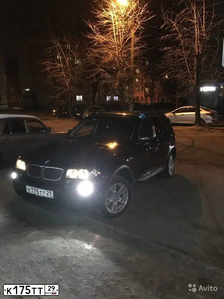 Фото автомобиля BMW X3, 2008 — госномер Х443ТК33. Цвет: ЧЕРНЫЙ