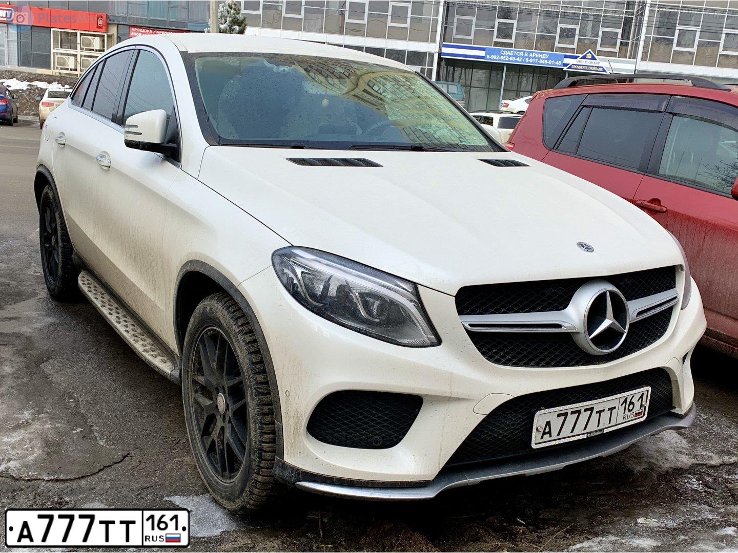 Фото автомобиля MERCEDES GLE-KLASSE, 2018 — госномер А777ТТ161. Цвет: БЕЛЫЙ