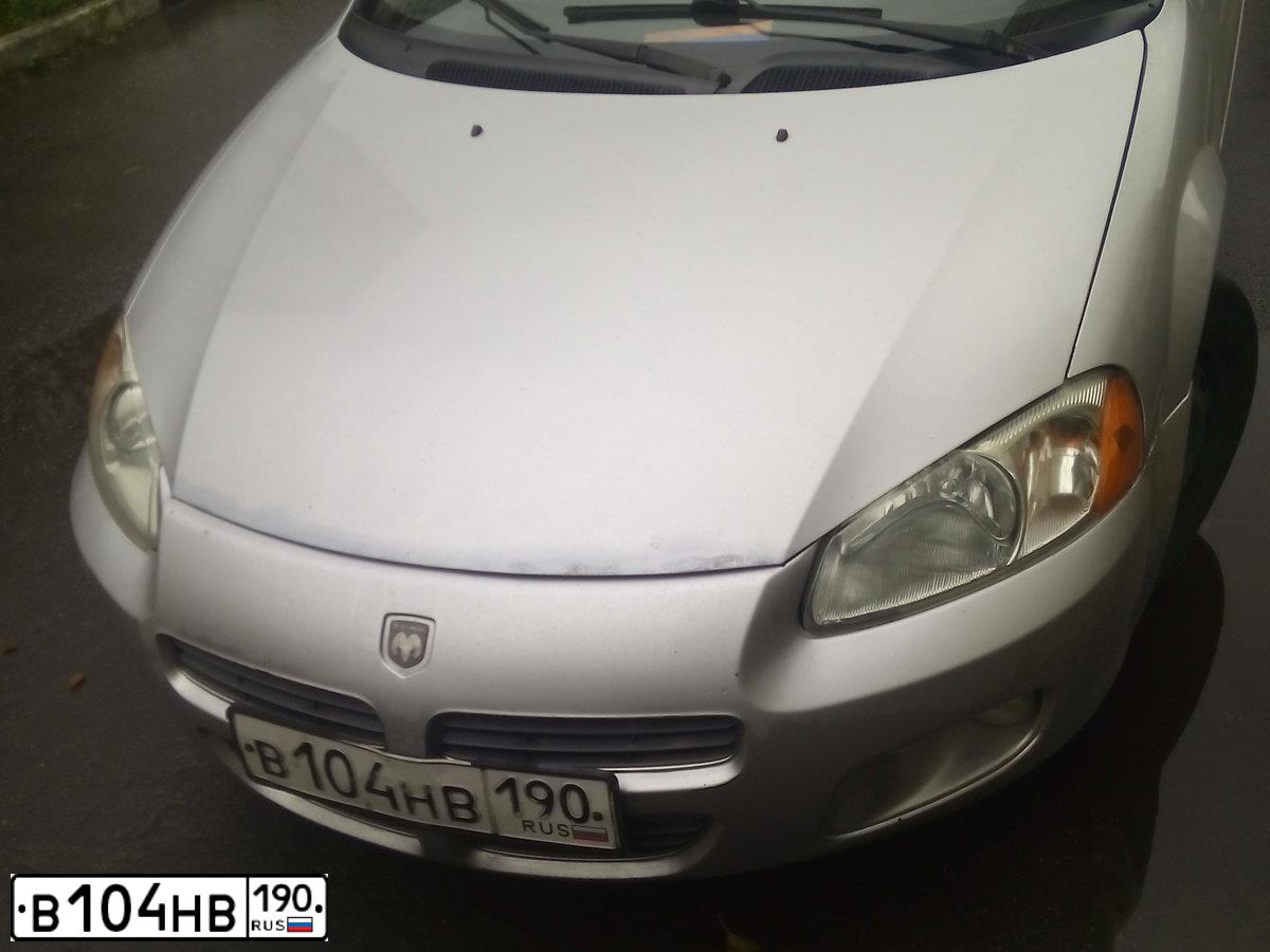 Фото автомобиля DODGE STRATUS, 2001 — госномер М754СР134. Цвет: Серебристый