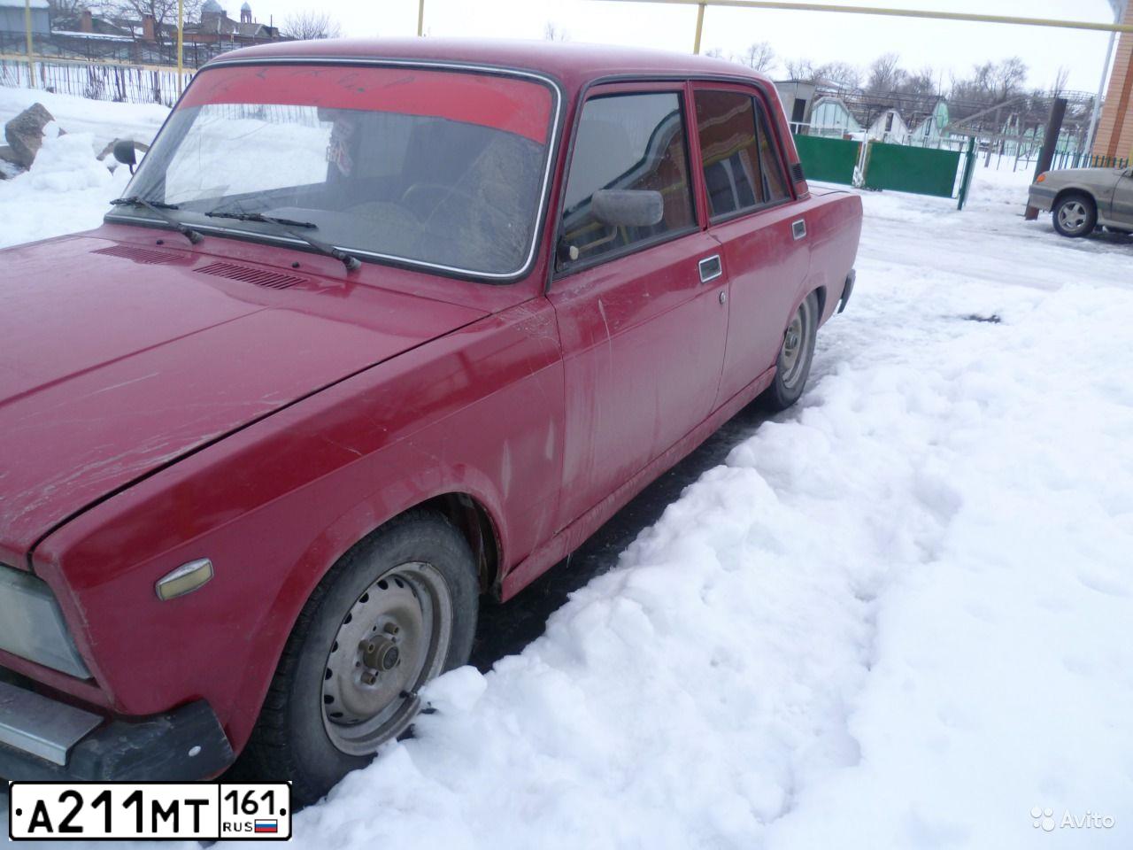 Фото автомобиля LADA 2107, 2006 — госномер А211МТ161. Цвет: ВИШНЕВЫЙ
