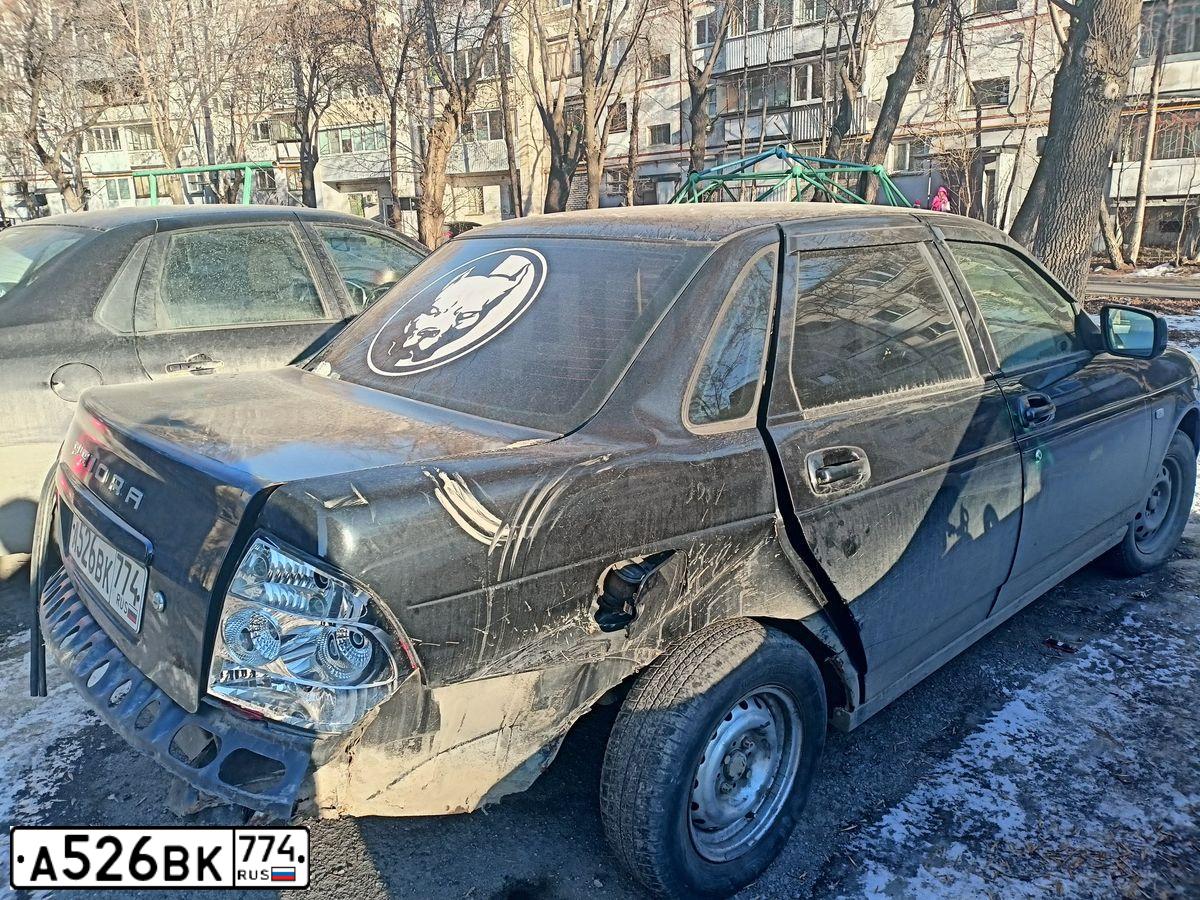 Фото автомобиля LADA 2170 PRIORA, 2013 — госномер Н346ЕС774. Цвет: СИНЕ-ЧЕРНЫЙ