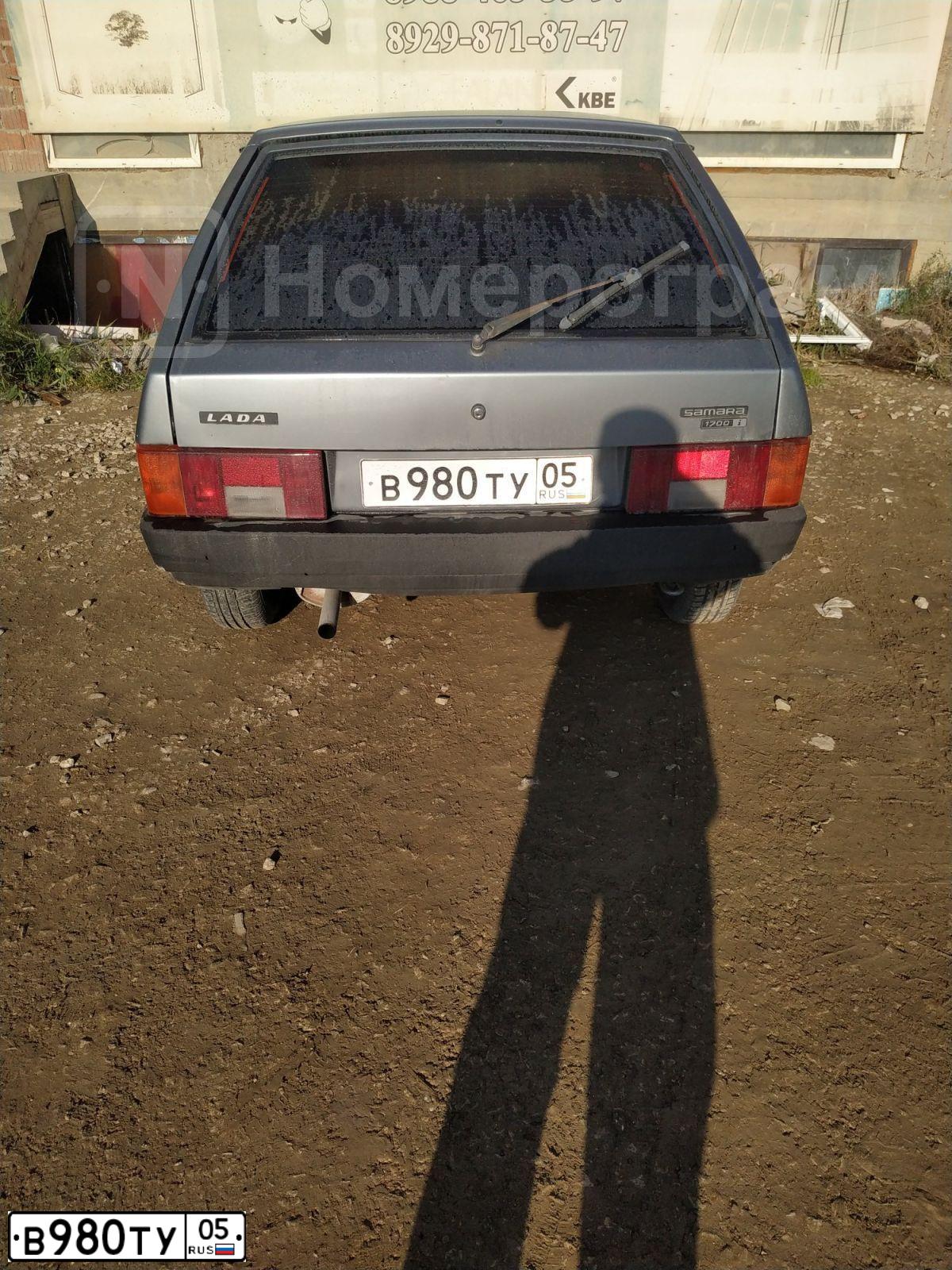 Фото автомобиля LADA 2109 SAMARA, 2005 — госномер В980ТУ05. Цвет: СЕРО-ЗЕЛЕНЫЙ