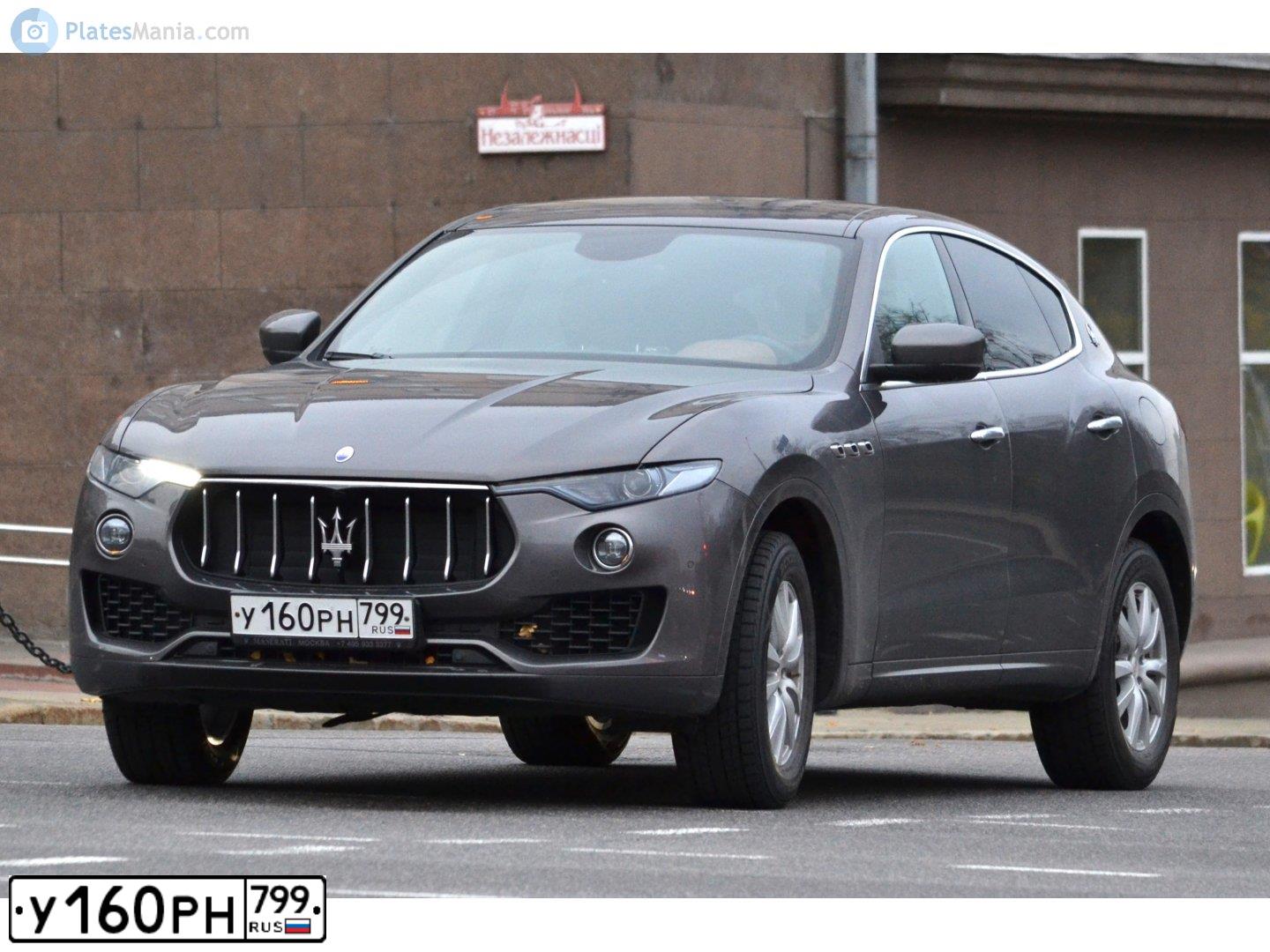 Фото автомобиля MASERATI LEVANTE, 2019 — госномер У160РН799. Цвет: ТЕМНО-СЕРЫЙ