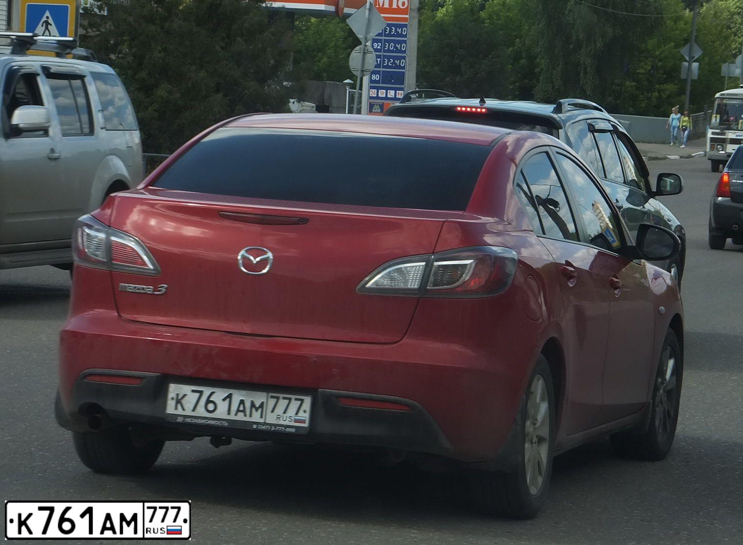 Фото автомобиля MAZDA 3, 2010 — госномер Т177УК69. Цвет: КРАСНЫЙ