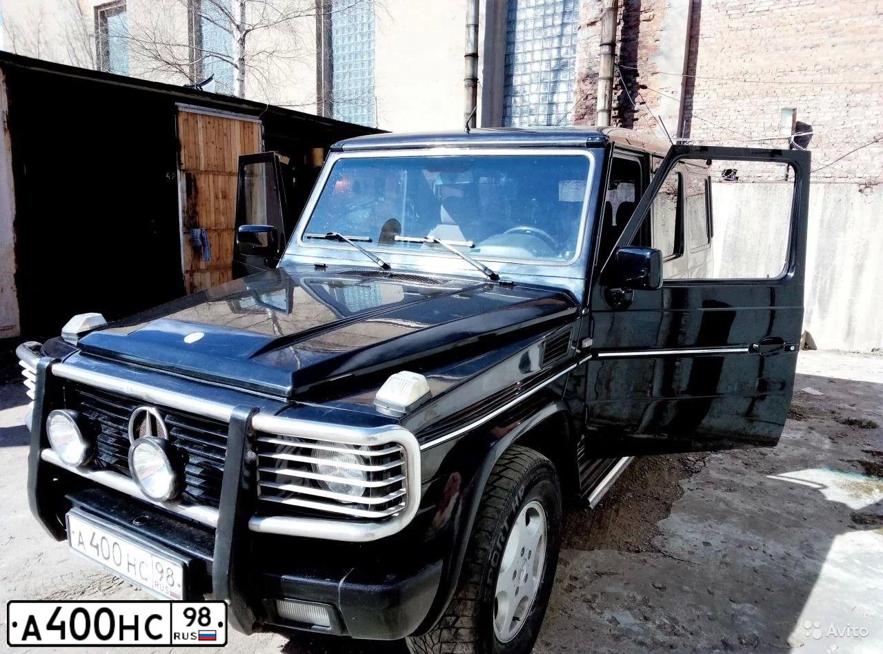 Фото автомобиля MERCEDES G-KLASSE, 1990 — госномер М331МХ35. Цвет: ЧЕРНЫЙ