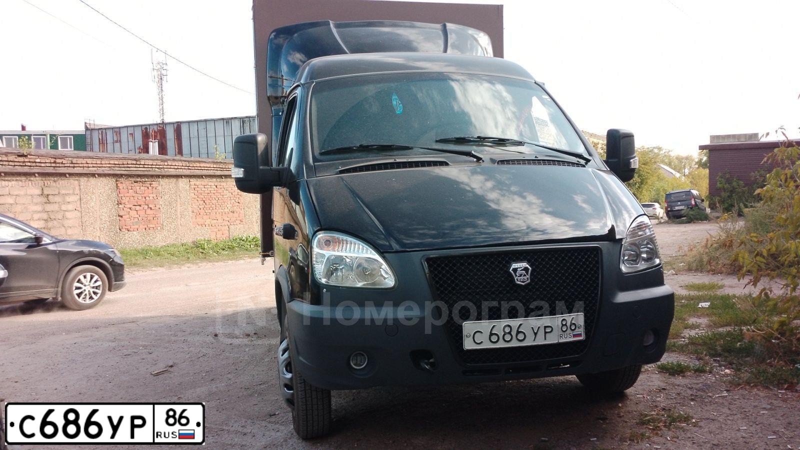 Фото автомобиля GAZ 3302 EL, 2010 — госномер С686УР86. Цвет: БЕЛЫЙ