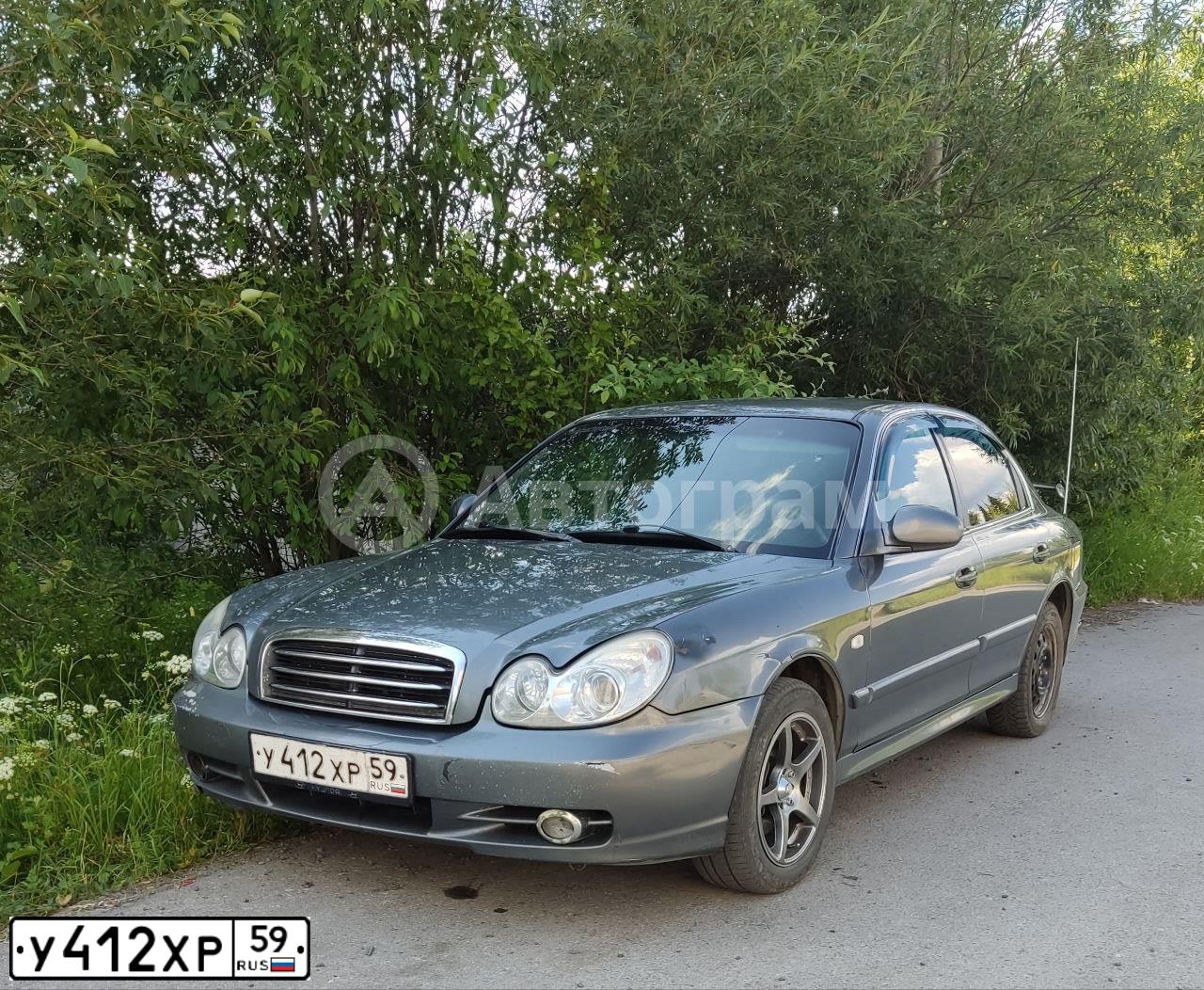 Фото автомобиля TAGAZ SONATA, 2005 — госномер У412ХР59. Цвет: СЕРЫЙ