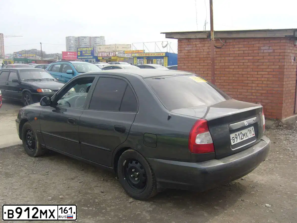 Фото автомобиля TAGAZ ACCENT, 2007 — госномер М628ХК177. Цвет: ТЕМНО СЕРЫЙ