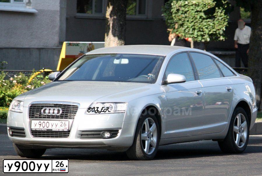 Фото автомобиля AUDI A6, 2008 — госномер У900УУ26. Цвет: Серебристый