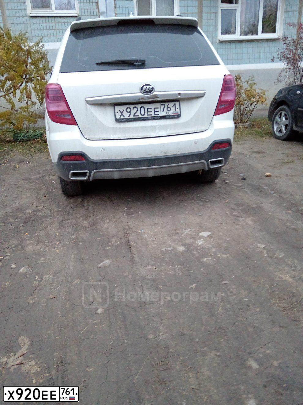 Фото автомобиля LIFAN X 60, 2017 — госномер Х920ЕЕ761. Цвет: Белый